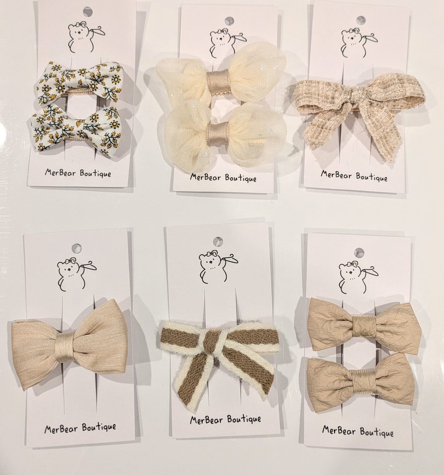 Hair Bows - Neutral