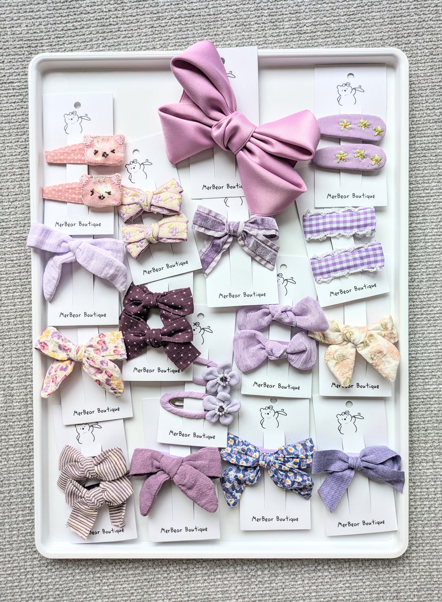 Purple Hair Bows