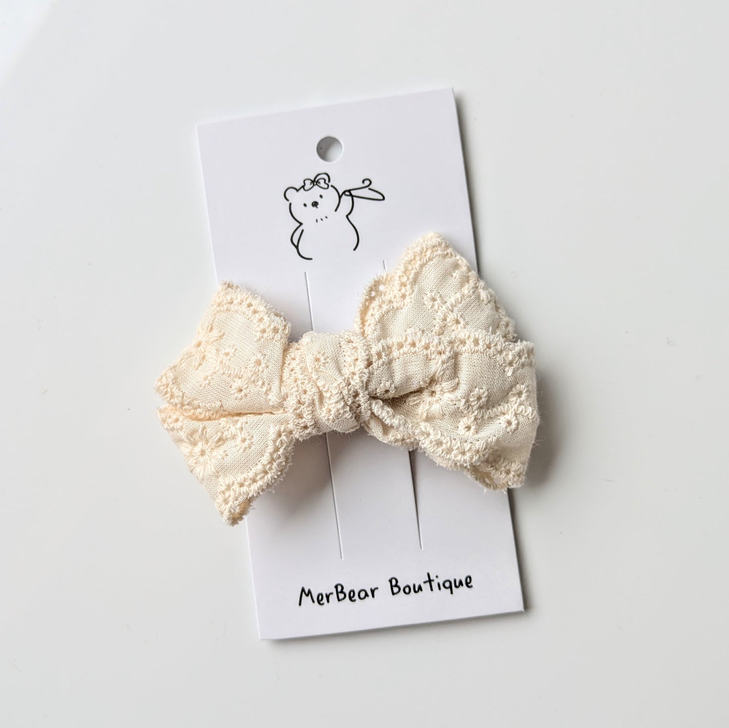 White Hair Bows