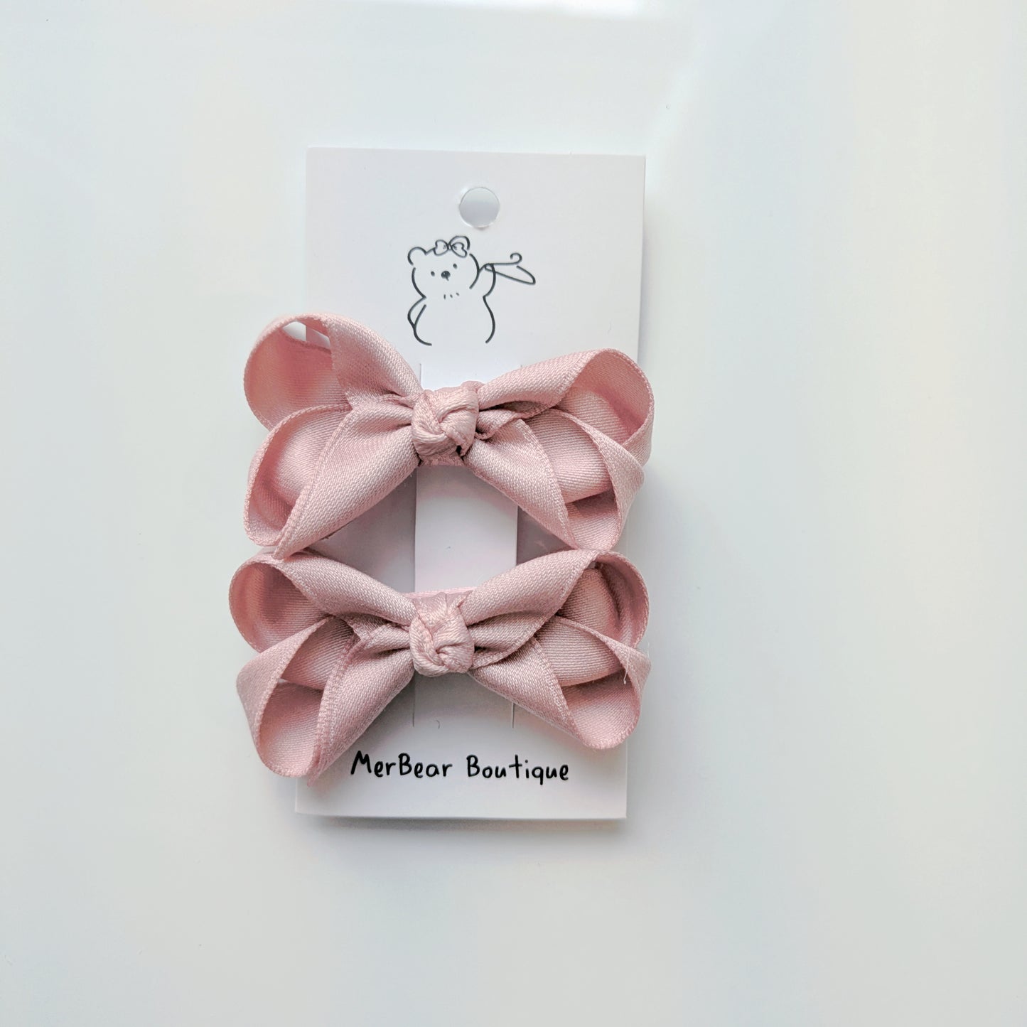 Pink Bow Clips