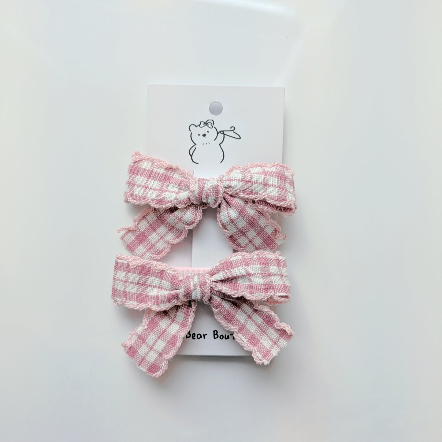 Pink Bow Clips