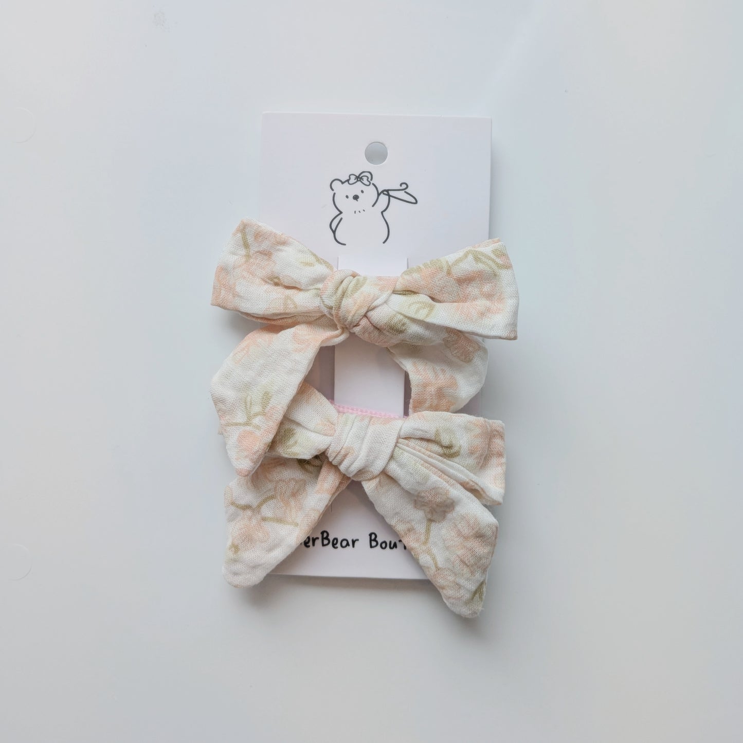 Pink Bow Clips