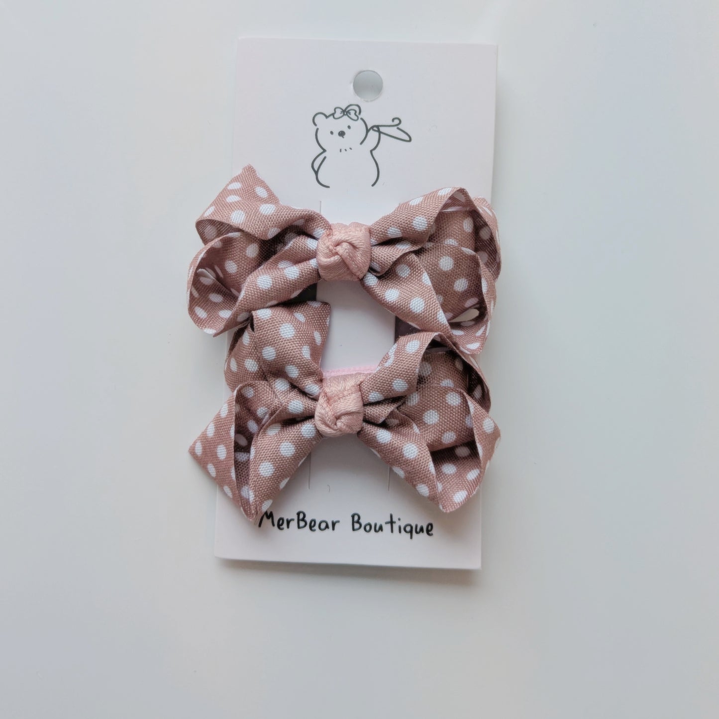 Pink Bow Clips