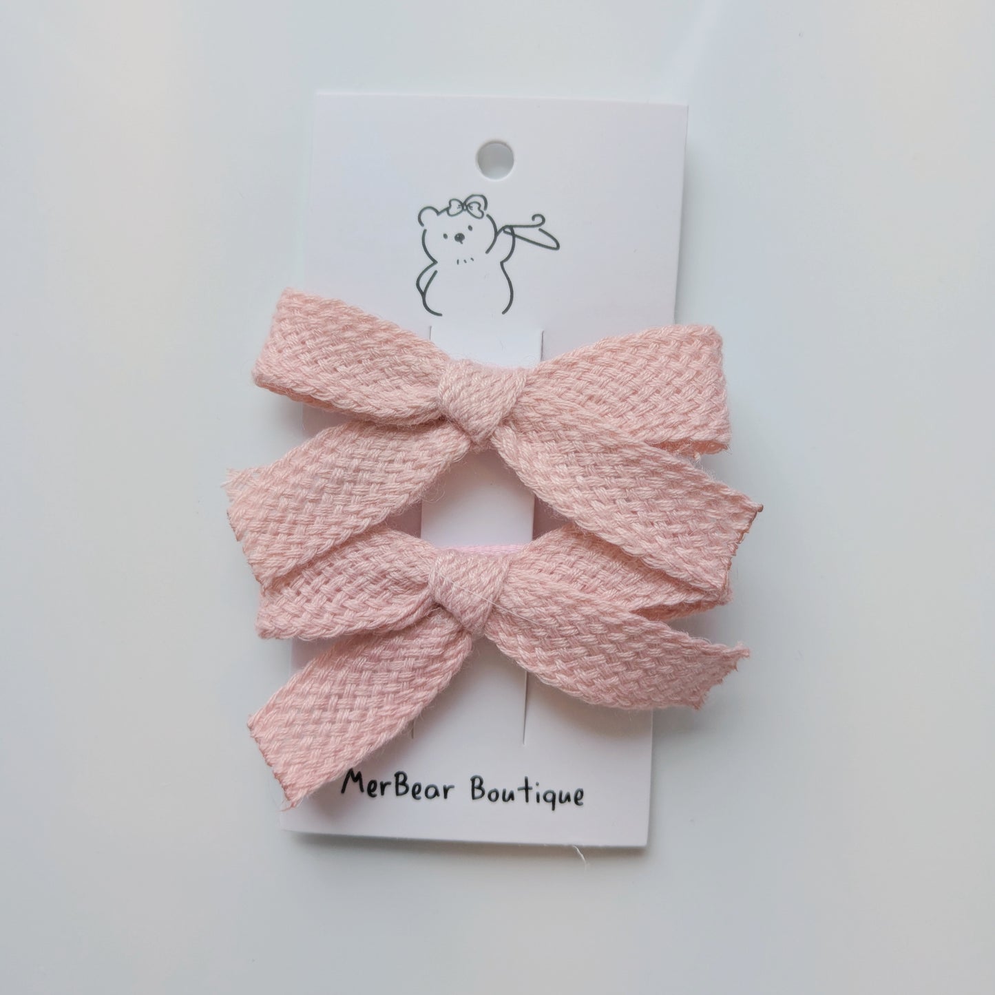Pink Bow Clips