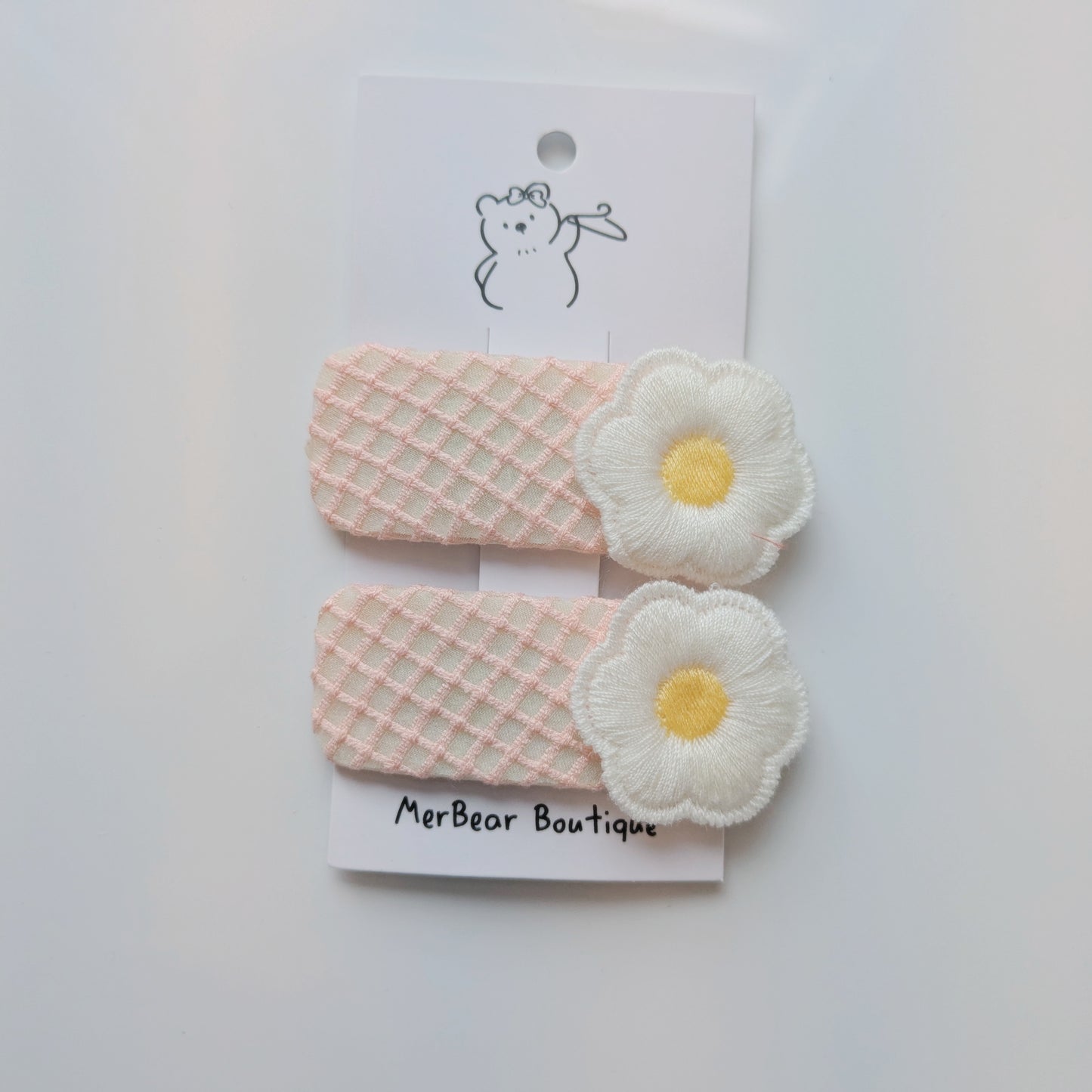Pink Bow Clips