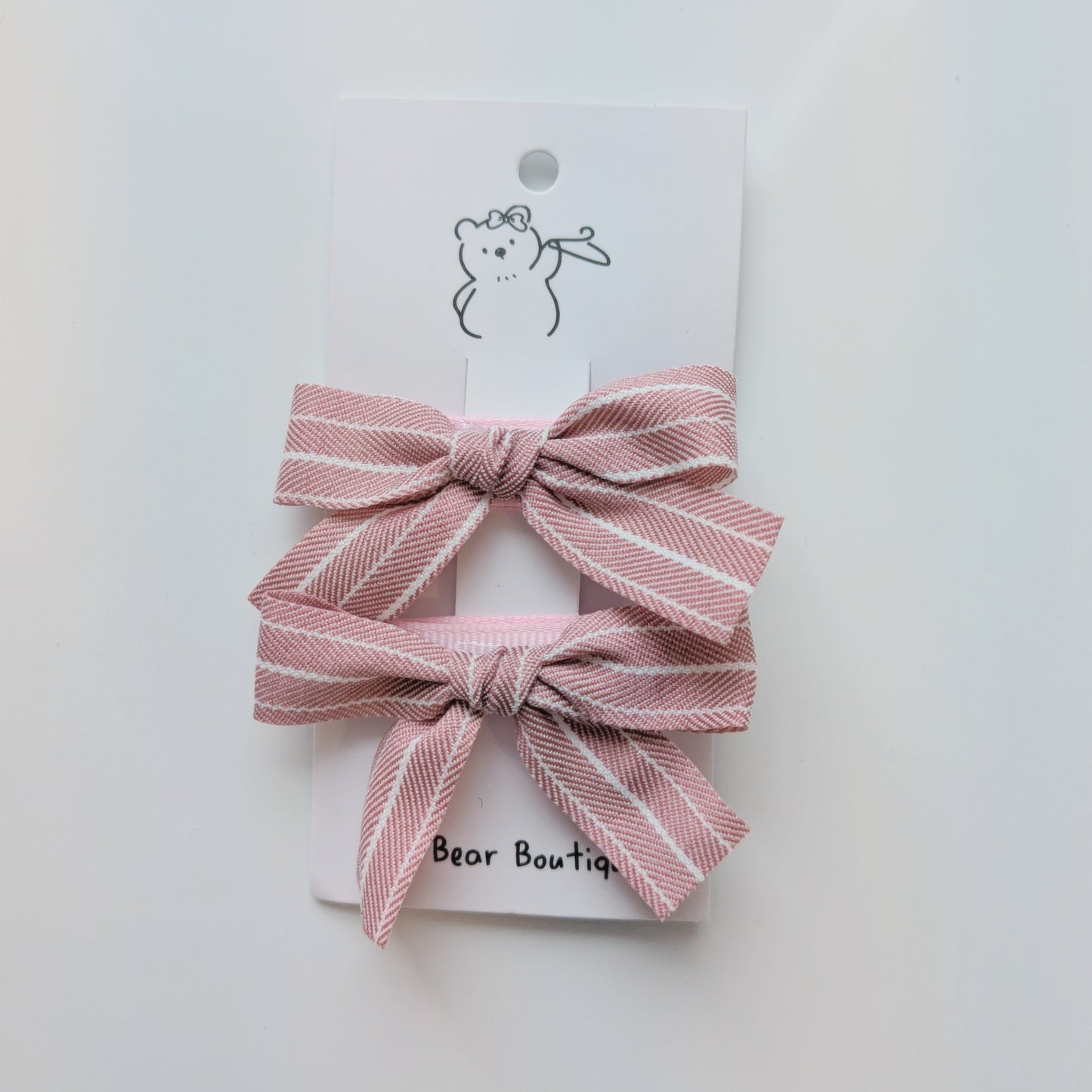 Pink Bow Clips