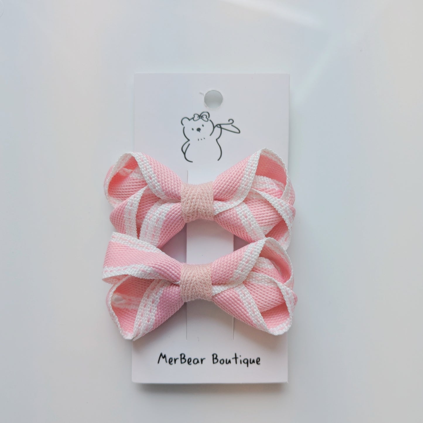 Pink Bow Clips