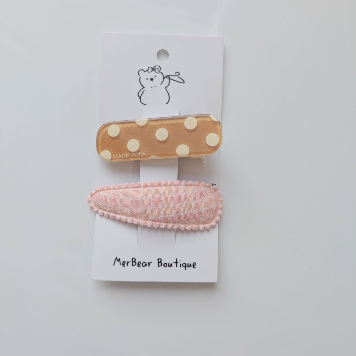 Pink Bow Clips