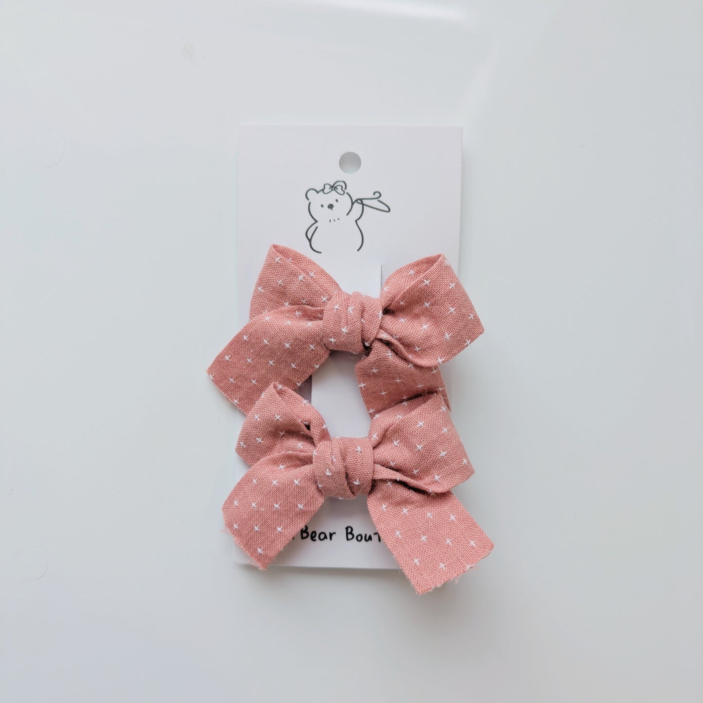 Pink Bow Clips