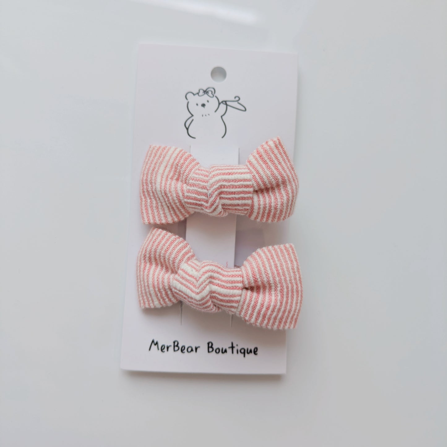 Pink Bow Clips
