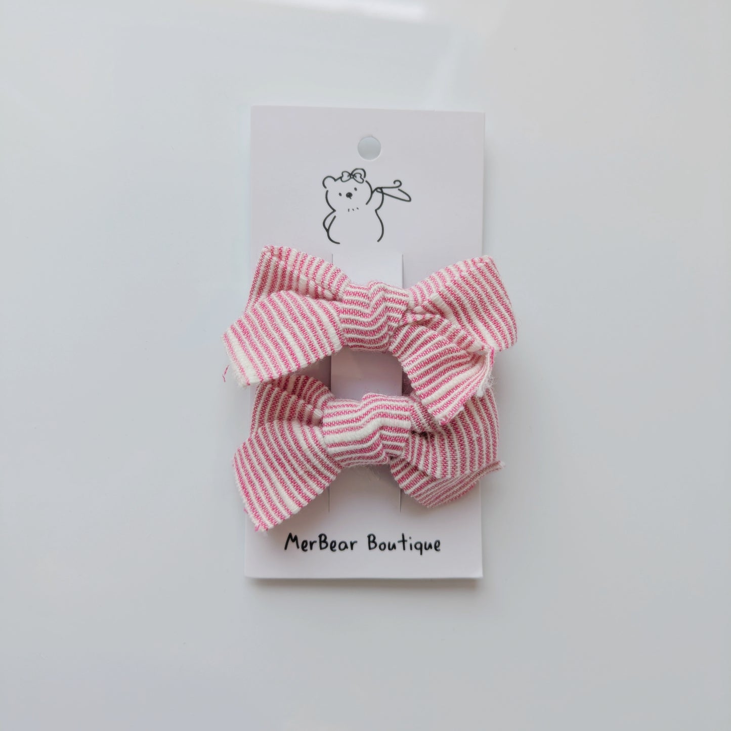 Pink Bow Clips