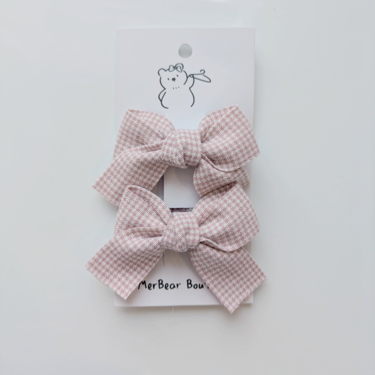 Pink Bow Clips