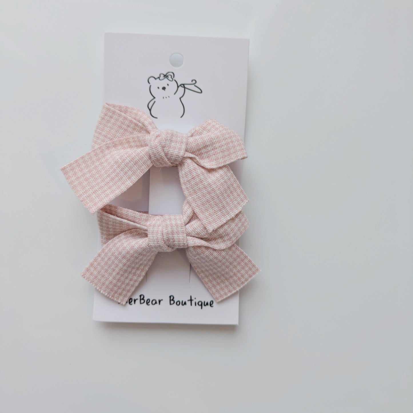 Pink Bow Clips