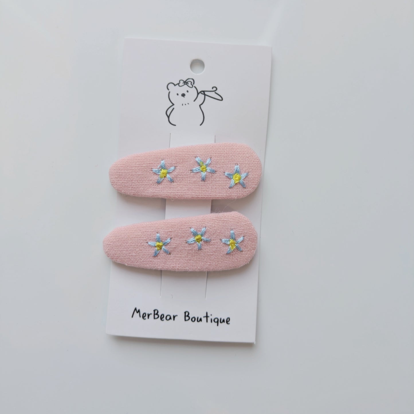 Pink Bow Clips