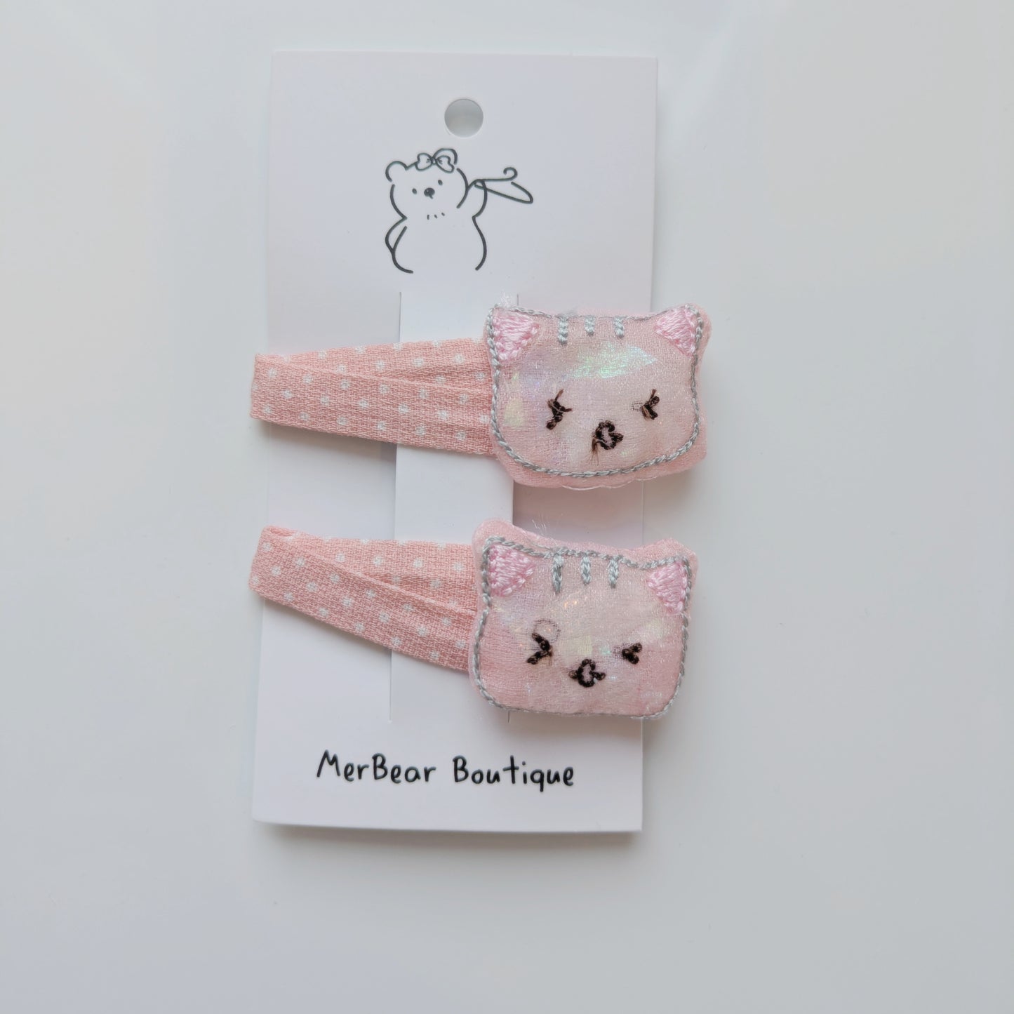 Pink Bow Clips