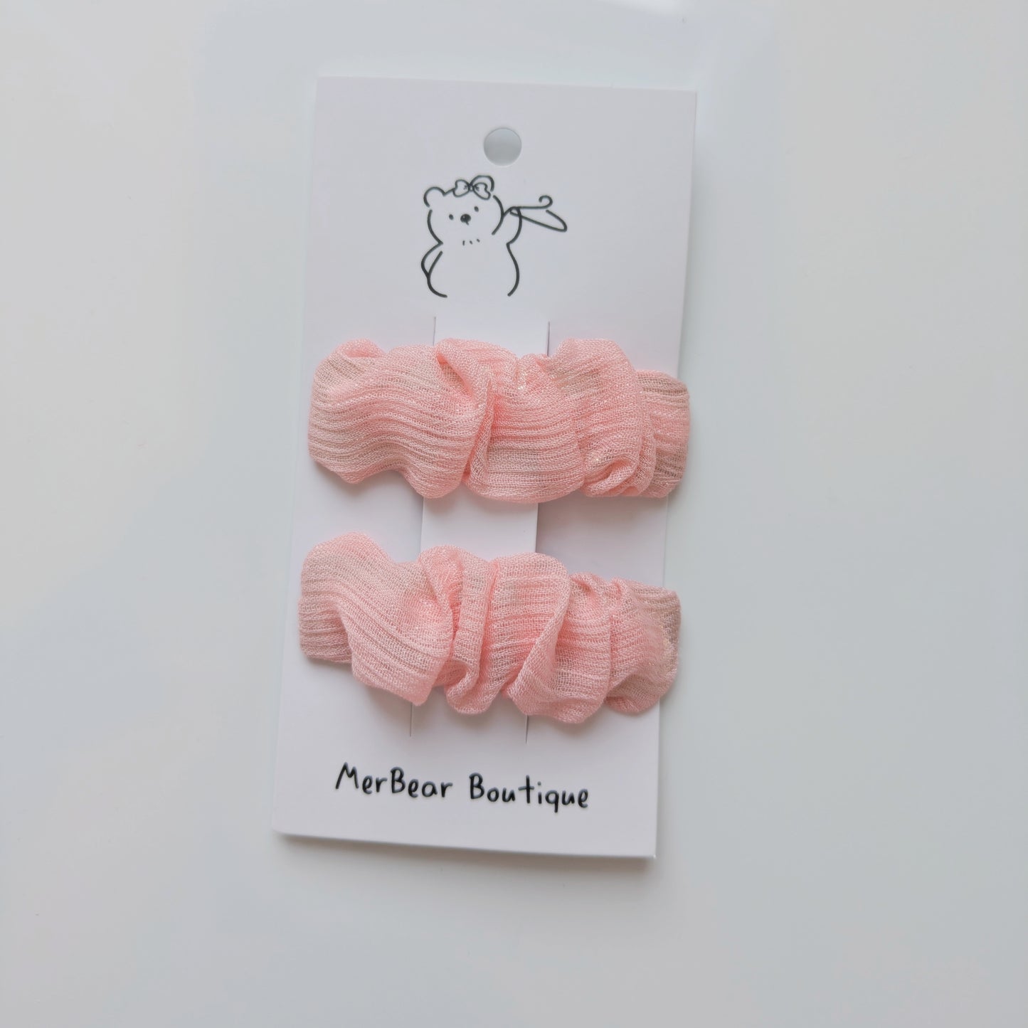 Pink Bow Clips