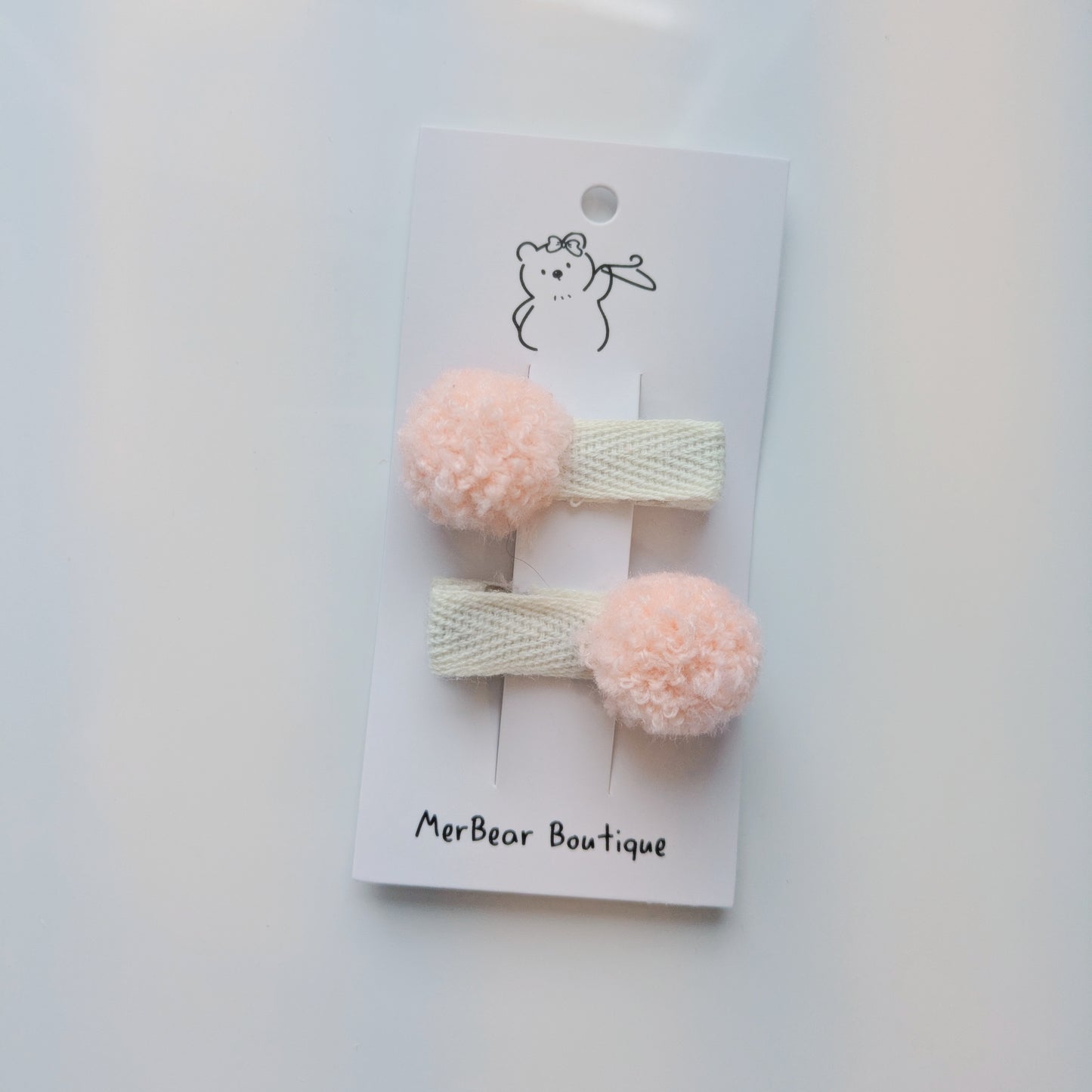 Pink Bow Clips
