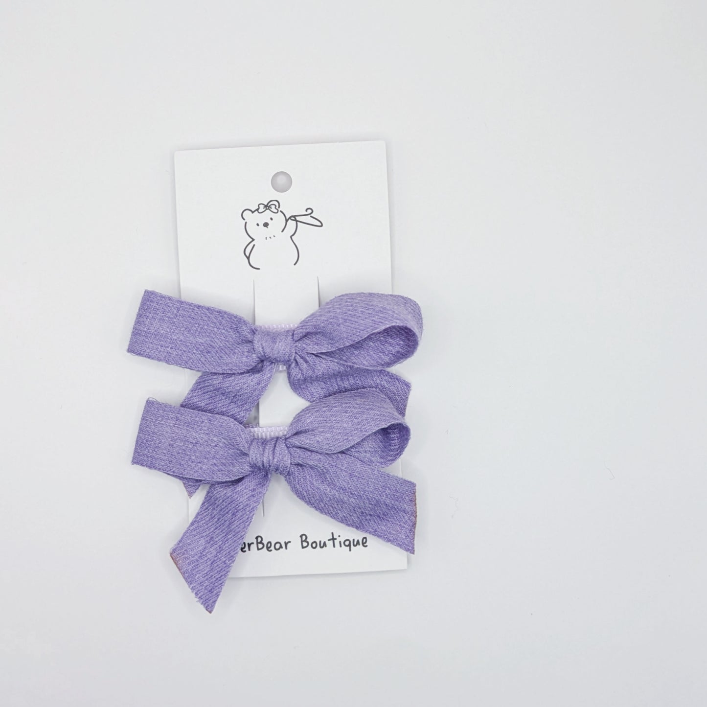 Purple Bow Clips