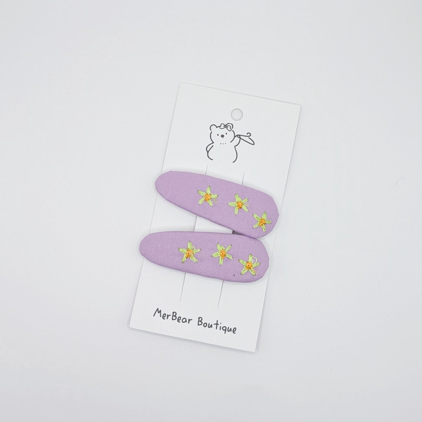Purple Bow Clips