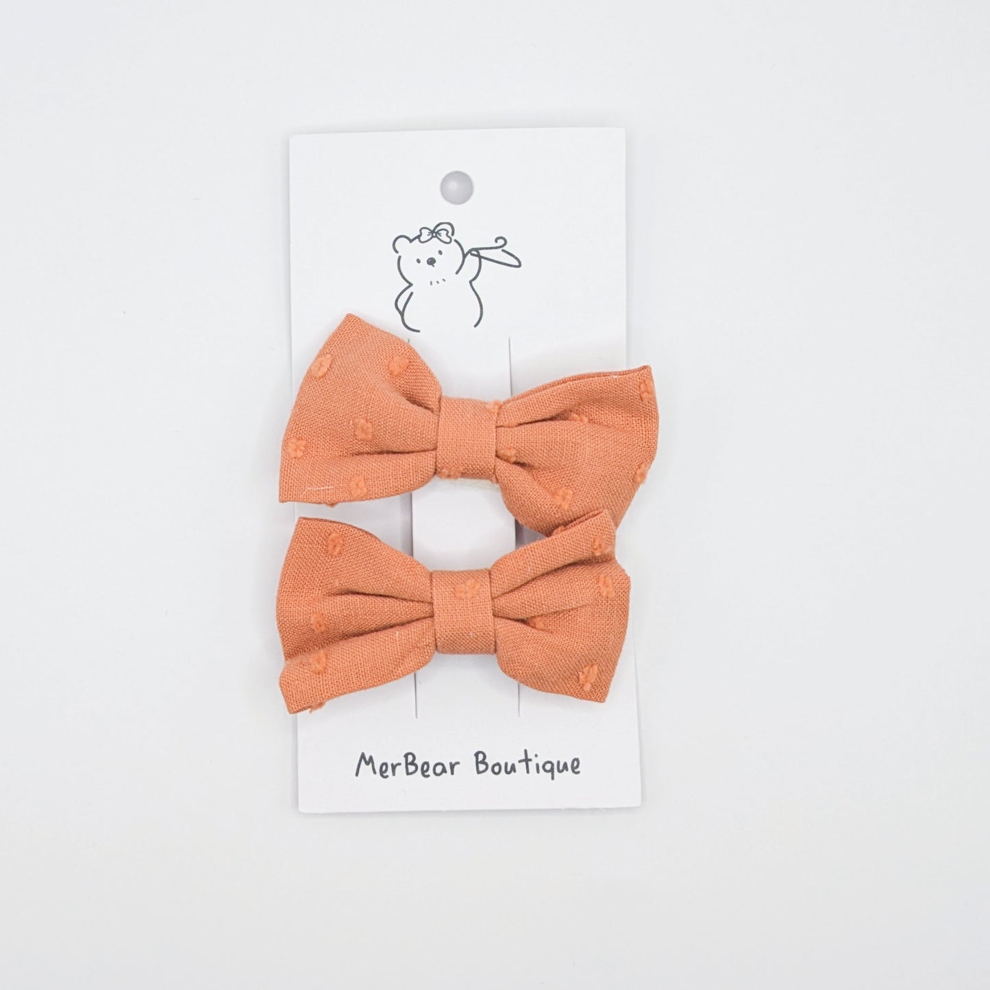 Orange & Yellow Bow Clips