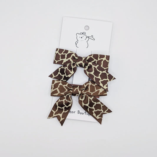 Brown Bow Clips