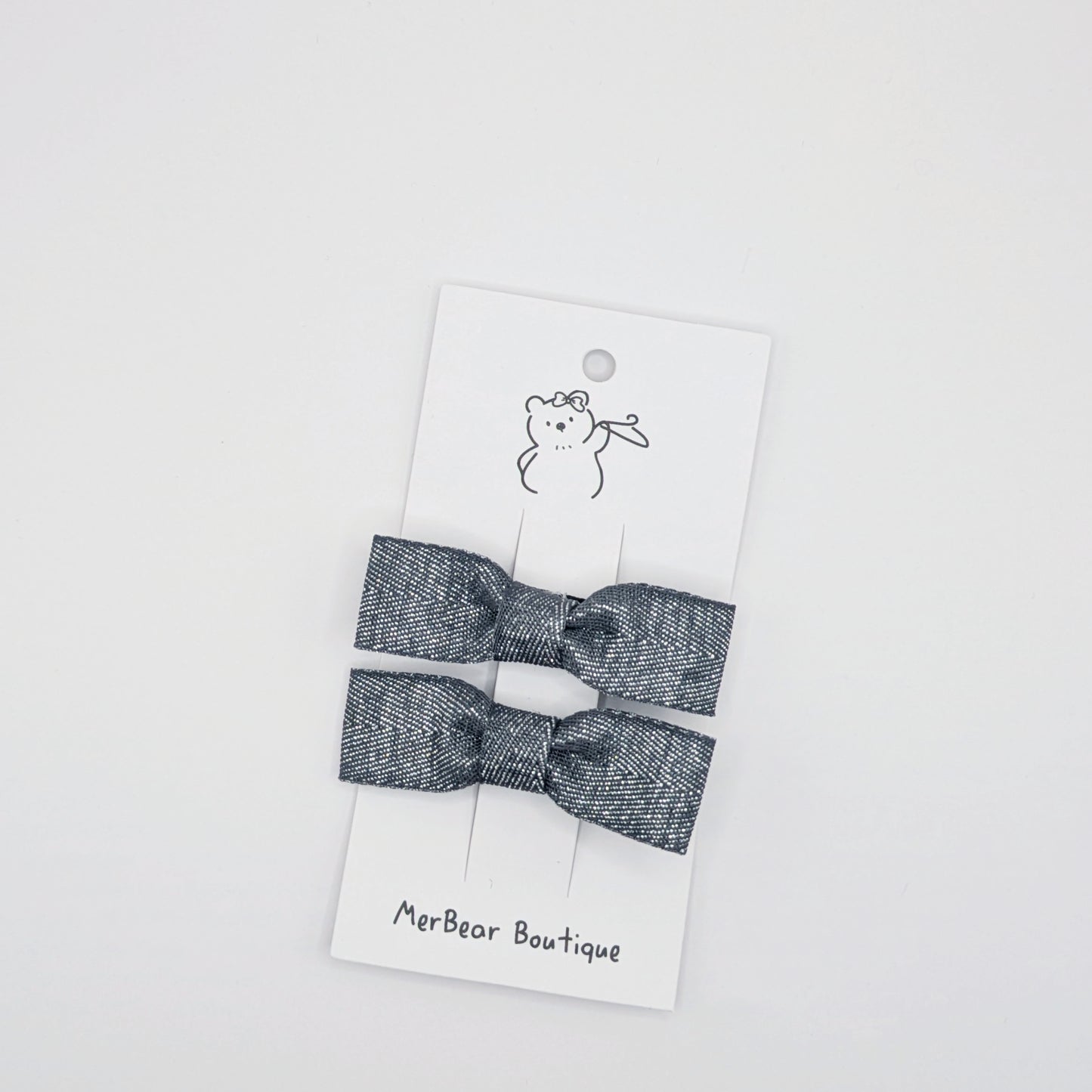Silver Bow Clips