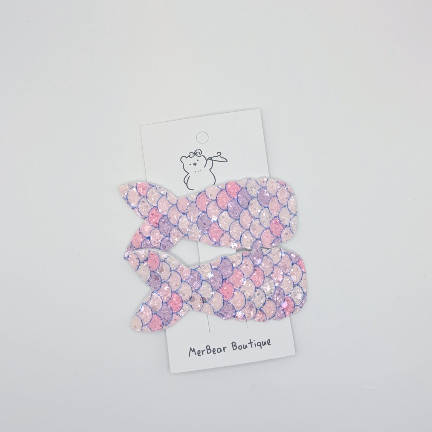 Glitter Mermaid Tail Hair Clips