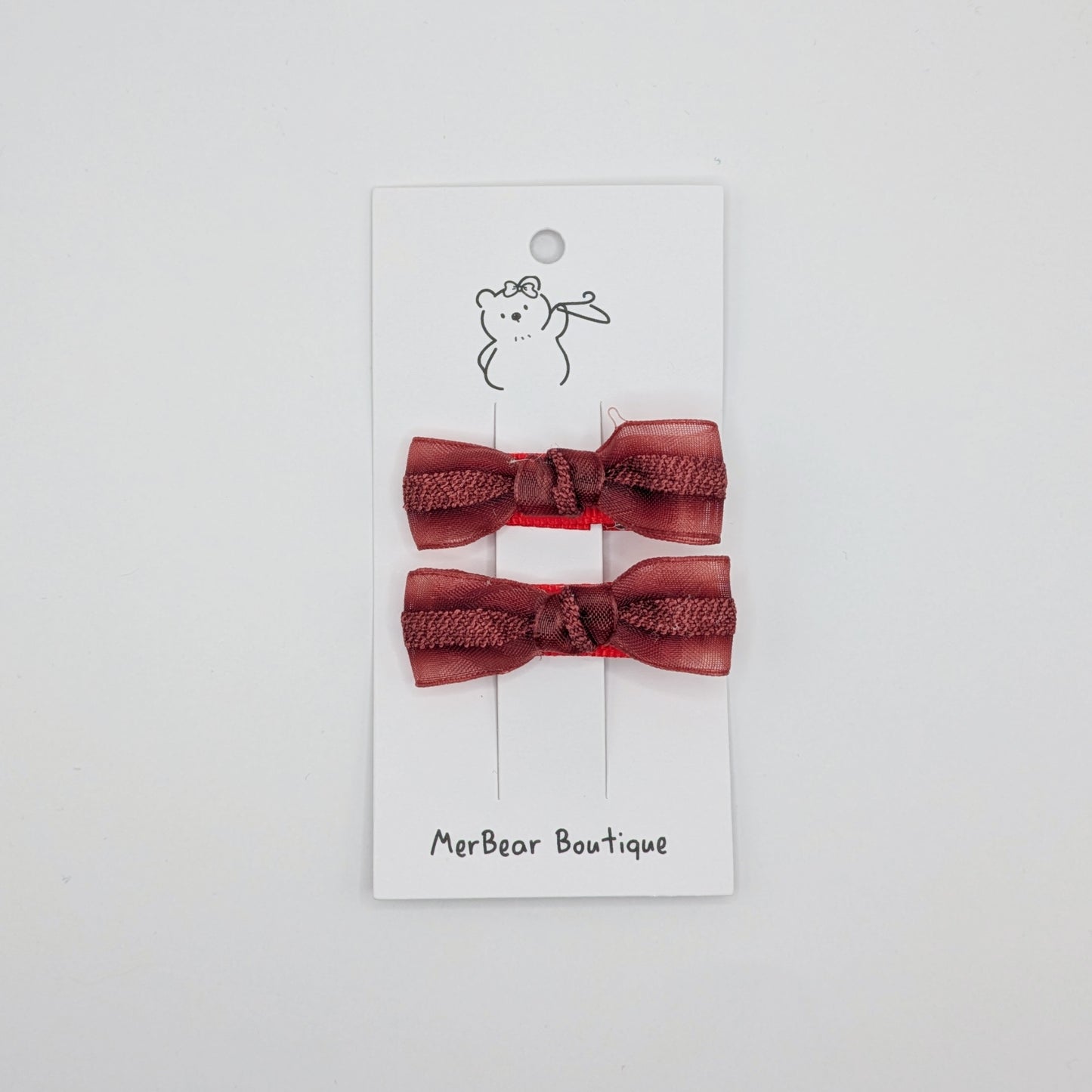 Festive Bow Hair Clip Sets (Set of 2)