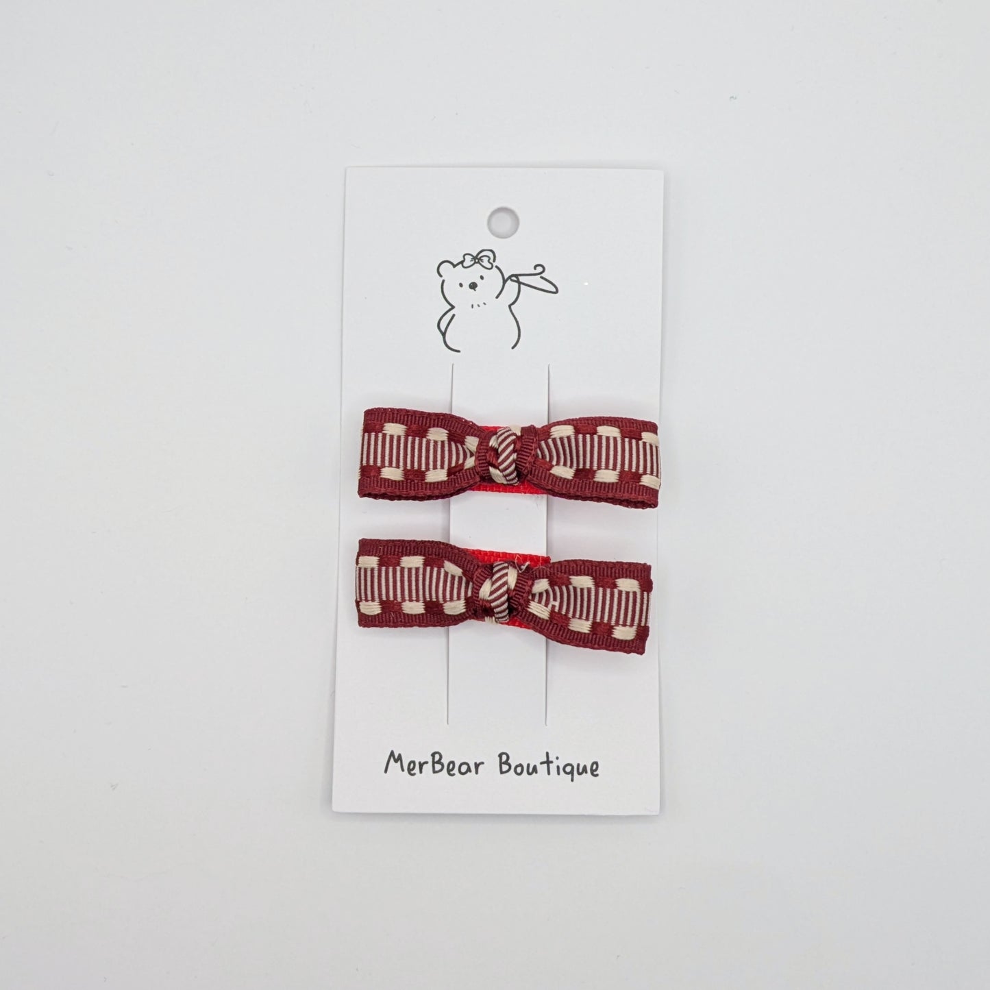 Festive Bow Hair Clip Sets (Set of 2)